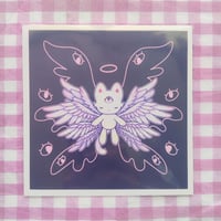 Image of Biblically Accurate Angel Kitty Square Art Print, 148mm & 210mm