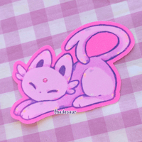 Image of Espeon Glitter Stardust Vinyl Waterproof Sticker