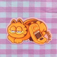 Image of Garfield Telephone Waterproof Vinyl Sticker