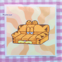 Image of Garfield Couch Sofa Art Print