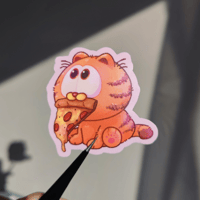 Image of Baby Garfield Waterproof Matte Vinyl Sticker