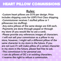 Image 3 of Custom Heart Pillow Commissions (Round 4)