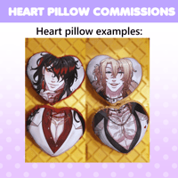 Image 4 of Custom Heart Pillow Commissions (Round 4)