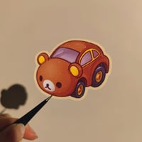 Image of Korilakkuma & Rilakkuma Bear Car Glitter Stardust Waterproof Sticker