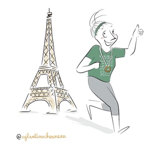 Image of Mug Paris Marathonienne 2024, 2023, 2022, 2021, 2019 personnalisable