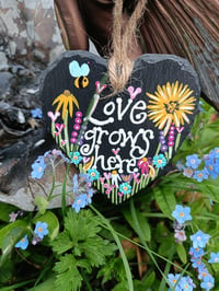 Love grow here ~ slate heart