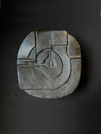 Image 1 of Bronze Push-Pull Handle with Abstract Pattern European 20th Century