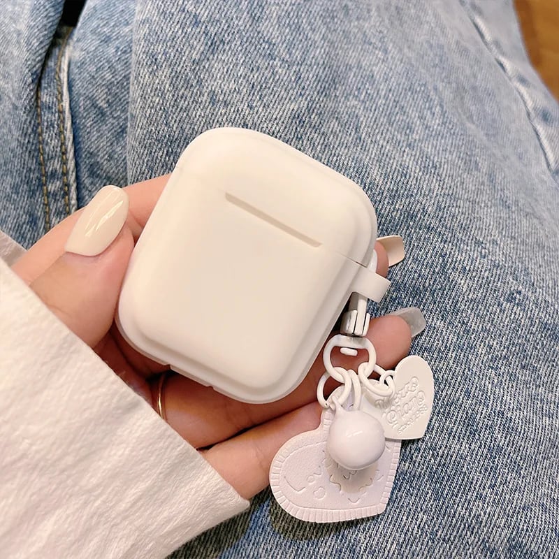 Love Pendant Waterproof Earphone Case For AirPods 1 2 3 Pro Wireless Headphone Cover Transparent 