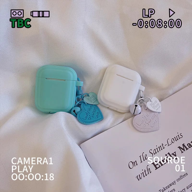 Love Pendant Waterproof Earphone Case For AirPods 1 2 3 Pro Wireless Headphone Cover Transparent 
