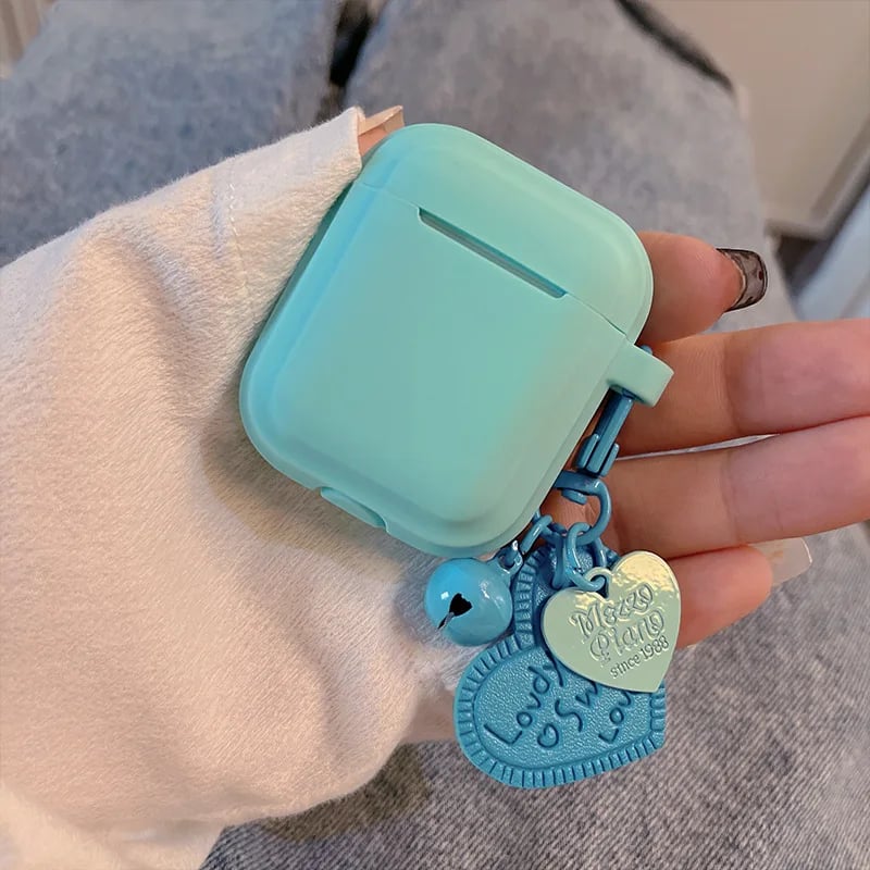 Love Pendant Waterproof Earphone Case For AirPods 1 2 3 Pro Wireless Headphone Cover Transparent 