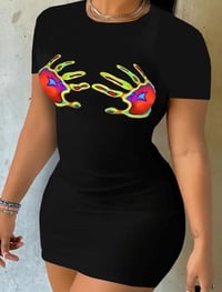 Image 1 of sexy women hand print dress 