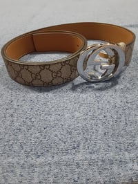 Image 4 of Gucci Belt Brown/Silver