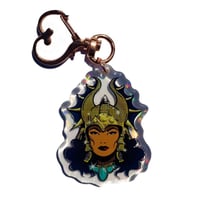 Image 1 of Gold knight Crystal Clear Acrylic Keychains