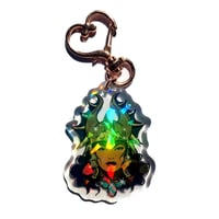 Image 2 of Gold knight Crystal Clear Acrylic Keychains