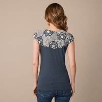 Image 3 of DenimFloral Bamboo T