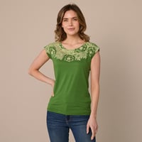 Image 1 of GreenFloral Bamboo T