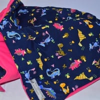 Image 2 of Dinosaur Navy Blue Blanket