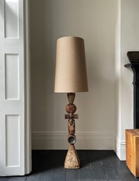 Image 6 of Early Ceramic Totem Lamp by Rooke, England