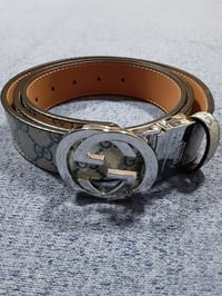 Image 4 of Gucci Belt Blue/Grey