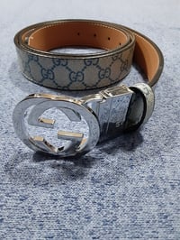 Image 5 of Gucci Belt Blue/Grey