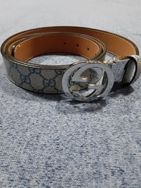 Image 6 of Gucci Belt Blue/Grey