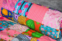 Image 3 of African Fabric Detail Patchwork Blanket