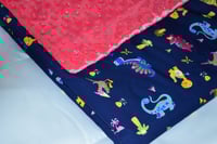 Image 1 of Dinosaur Navy Blue Blanket