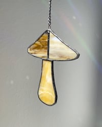 Image 4 of Stained Glass Mushroom – Brown / Iridescent #2 (Small)