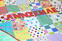 Image 5 of Classic Red Patchwork Baby Blanket 