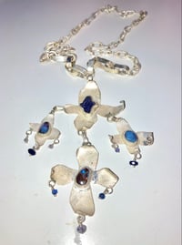 Image 1 of flower cross necklace 