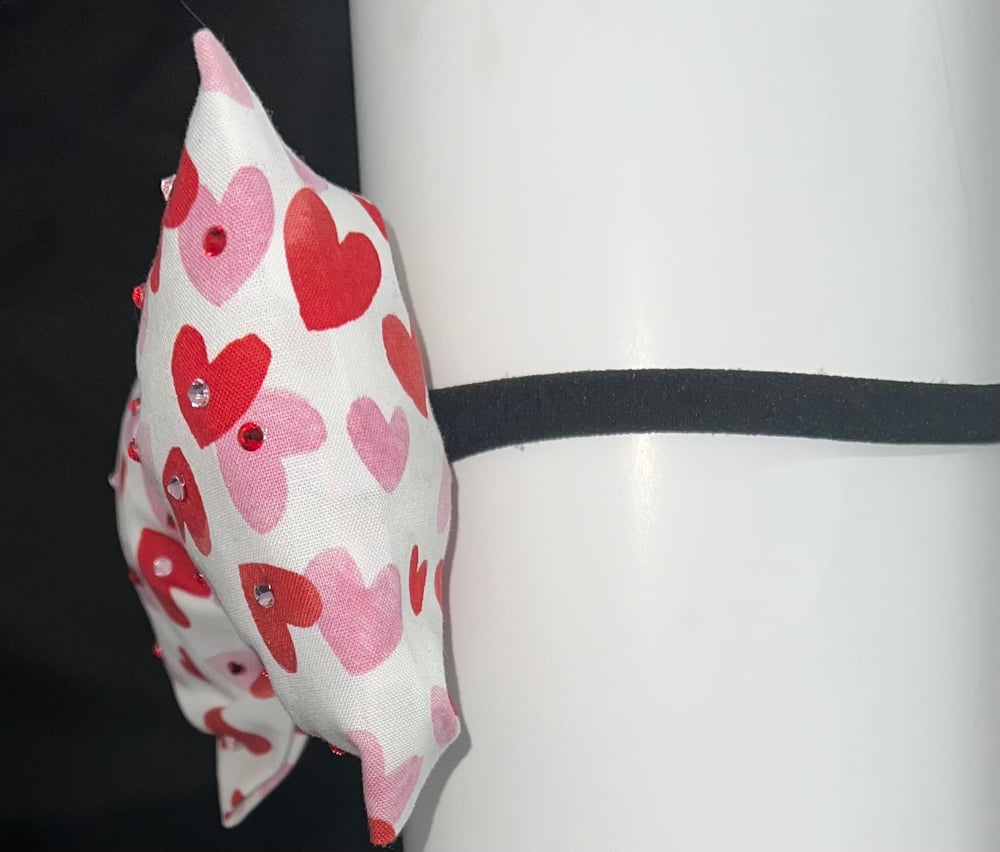 Image of PUFFIE BOW/Lot of Hearts Headband 
