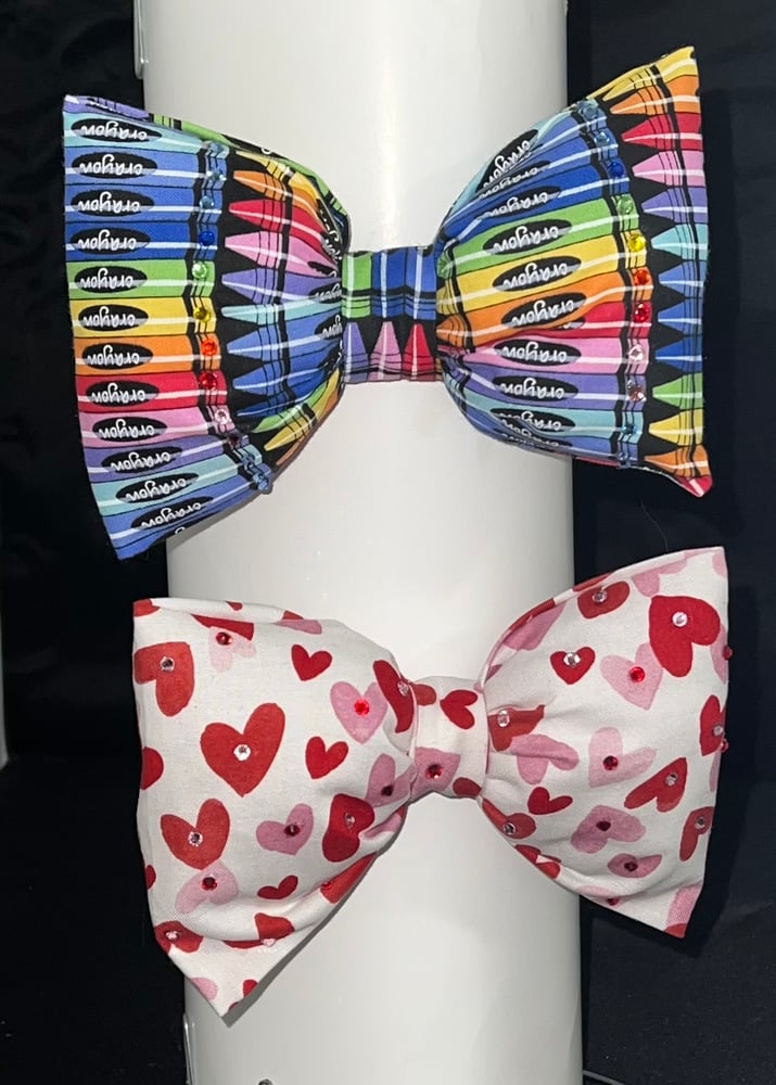 Image of PUFFIE BOW/Lot of Hearts Headband 