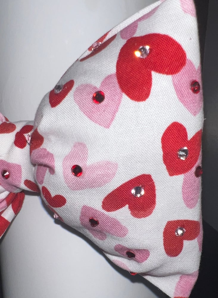 Image of PUFFIE BOW/Lot of Hearts Headband 