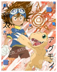 Image 1 of (8x10 Prints)Digital Entities -Digimon Collection