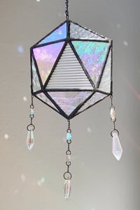 Image 1 of Stained Glass 'ODESZA' / Icosahedron Mobile