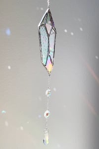 Image 4 of Crystal Shard Stained Glass Suncatcher Mobile