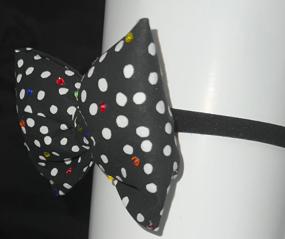 Image of PUFFIE BOW/Polka Dot Colors Headband 