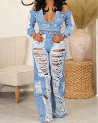 Image 1 of Baggy Ripped jeans