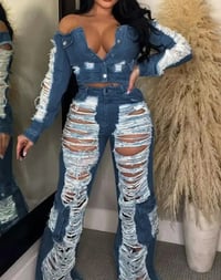 Image 2 of Baggy Ripped jeans