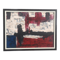 Image 1 of Henriette Fauteux-Masse Original Oil on Board Abstract Painting