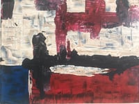 Image 2 of Henriette Fauteux-Masse Original Oil on Board Abstract Painting