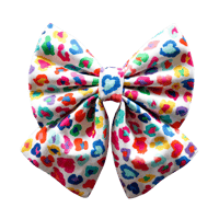 Dog Bow - Fun Leopard 