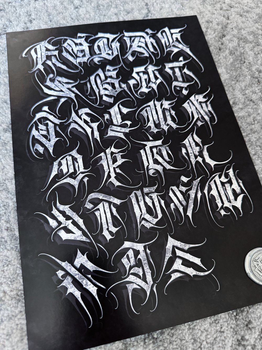 {Gothic Alphabet} A4 Print