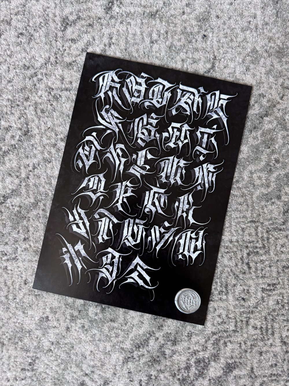 {Gothic Alphabet} A4 Print