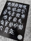 {Gothic Alphabet} A4 Print