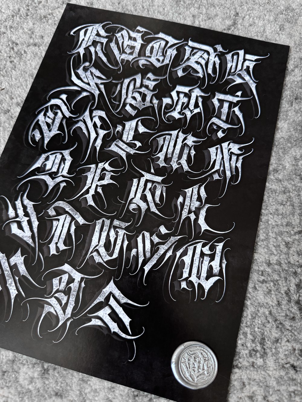 {Gothic Alphabet} A4 Print