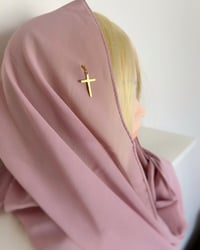 Image 5 of Holy Cross Veil (Dusty Pink)