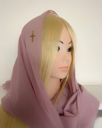 Image 4 of Holy Cross Veil (Dusty Pink)