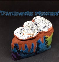 Image 2 of Patchwork Princess Bath Bomb Cake Slice  Handmade  Vegan Sally Nightmare Before Christmas 