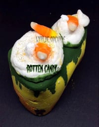 Image 4 of Rotten Candy  Bath Bomb Cake Slice Handmade Vegan Halloween Horror Spooky